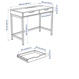 میز تحریر ایکیا مدل ALEX