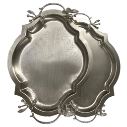 سینی سالی نو مدل بیضی گوشه دار طرح پروانه کد 6084