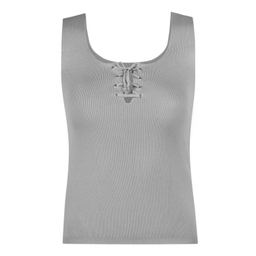 تاپ بافت زنانه مدل GD-o-17163431 رنگ طوسی روشن