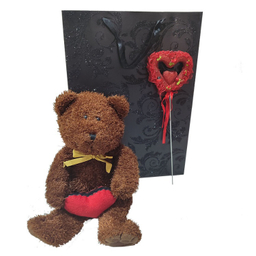 عروسک خرس کد a130 به همراه پاکت هدیه