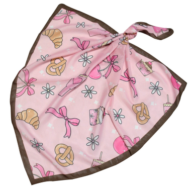 روسری دخترانه آنالیا مدل نخی طرح کروسان کد 10185