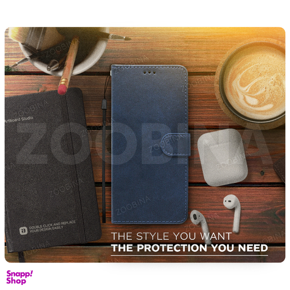 کیف کلاسوری گوشی موبایل زوبینا مدل LUX مناسب برای سامسونگ Galaxy A21S به همراه بند آویز