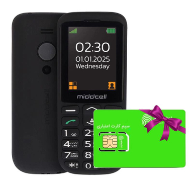 گوشی موبایل میدسل مدل M230 دو سیم کارت ظرفیت 32 مگابایت و رم 32 مگابایت به همراه هدیه (سیم کارت آرین تل همراه با بسته‌های رایگان)