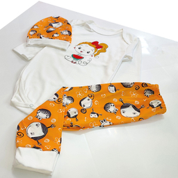 ست 3 تکه لباس نوزادی مدل دخترک و هندوانه کد 4020