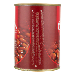 کنسرو لوبیا چیتی با سس گوجه فرنگی بیژن وزن 380 گرم
