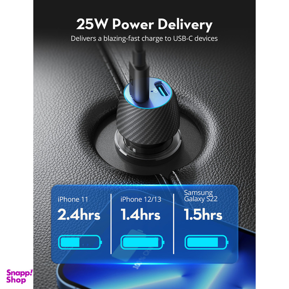 شارژر فندکی 25 وات راو پاور مدل RP-VC032