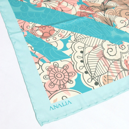 روسری زنانه آنالیا مدل ابریشم مزونی کد 9071