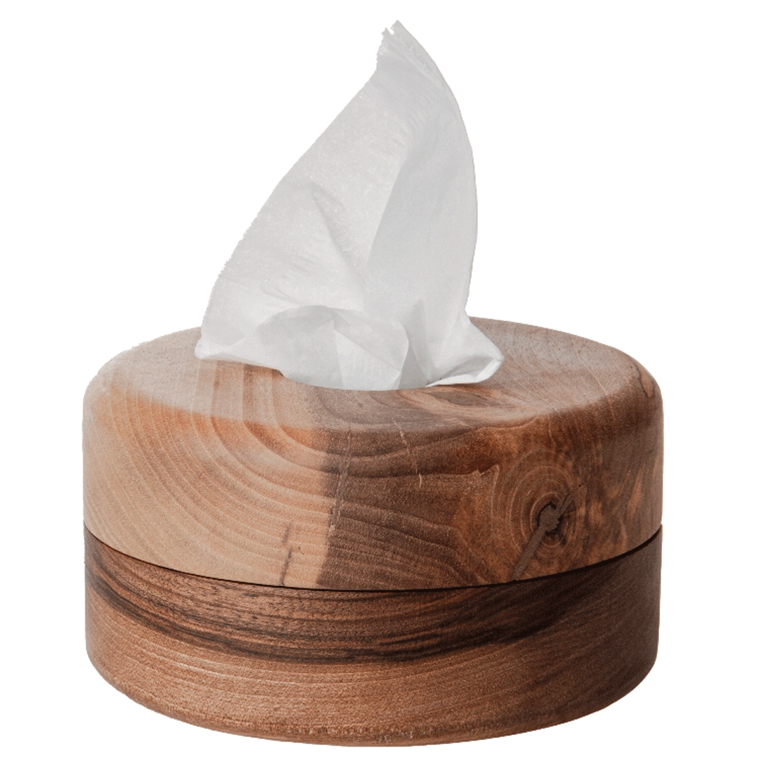 جا دستمال کاغذی چوب گردو مدل تالو کد 0130