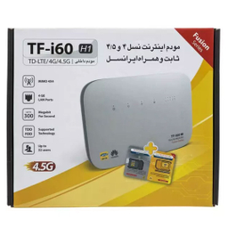 مودم 4G/TD-LTE ایرانسل مدل TF-i60 H1 به همراه 480 گیگابایت اینترنت یکساله