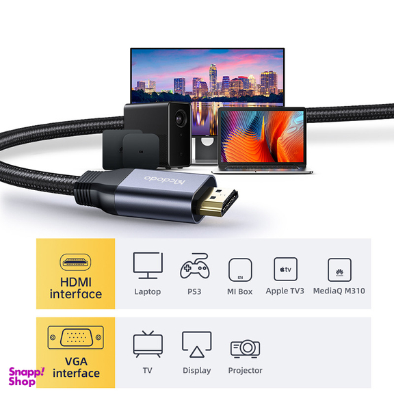 کابل HDMI به VGA مک دودو مدل CA-777 طول 2 متر