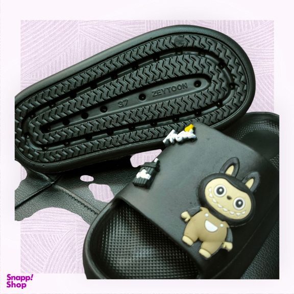 دمپایی زنانه زیتون مدل ملودی لبوبو ویانزا رنگ مشکی