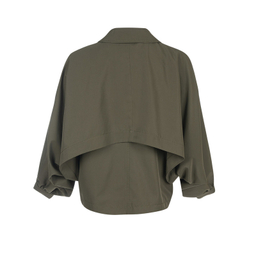 بارانی زنانه سرژه مدل 228146 رنگ یشمی