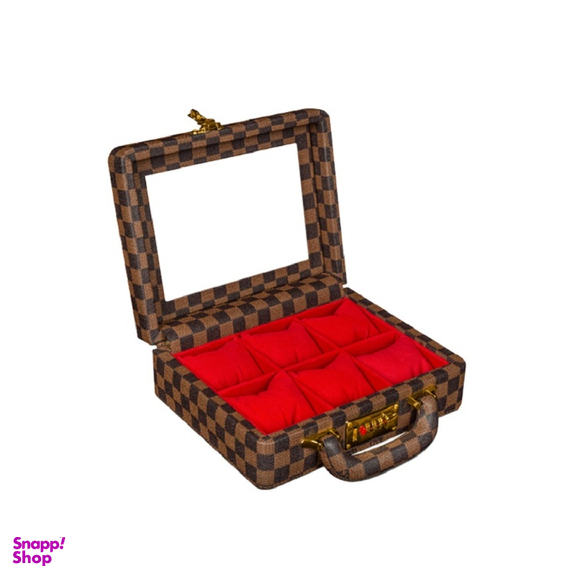 جعبه ساعت 6 خانه طرح لویی ویتون کد TW-2482