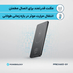 پاوربانک مغناطیسی پاورولوژی کد PPBCHA63 ظرفیت 5000 میلی آمپر ساعت