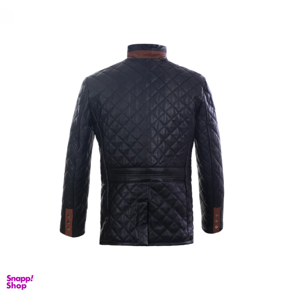 کاپشن مردانه چرم کن ا رنگ مشکی