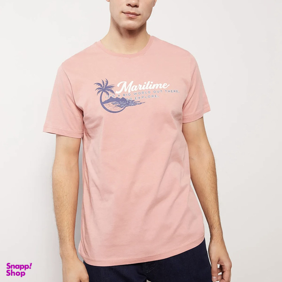 تیشرت آستین کوتاه مردانه ال سی وایکیکی مدل هاوایی پنبه ای