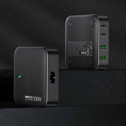 شارژر رومیزی فست شارژ 100 وات رسی مدل GaN Recci RC39