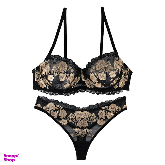 ست شورت و سوتین زنانه برتا کد 2420MZ رنگ مشکی