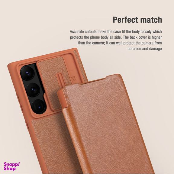 کیف کلاسوری نیلکین مدل Qin Pro Leather Case مناسب برای گوشی موبایل سامسونگ Galaxy S23 Ultra