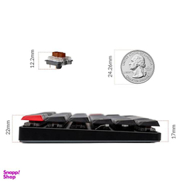 کیبورد بی سیم مخصوص بازی کیکرون مدل Keychron K3 Pro RGB Red Switch