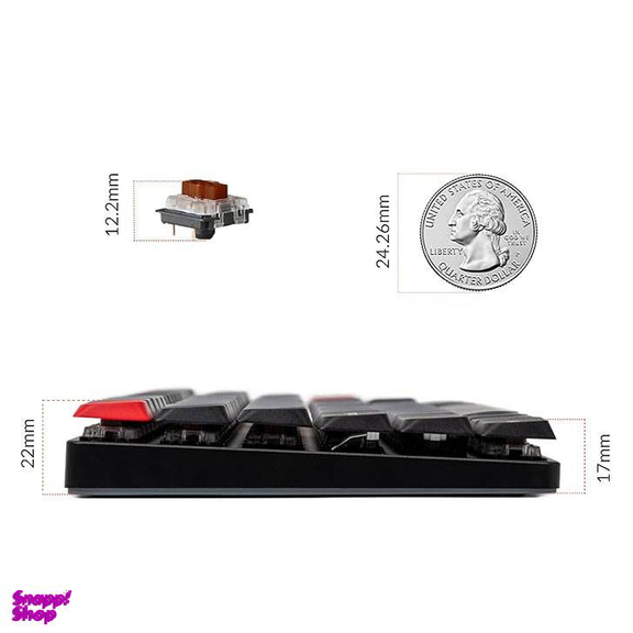 کیبورد بی سیم مخصوص بازی کیکرون مدل Keychron K3 Pro RGB Red Switch