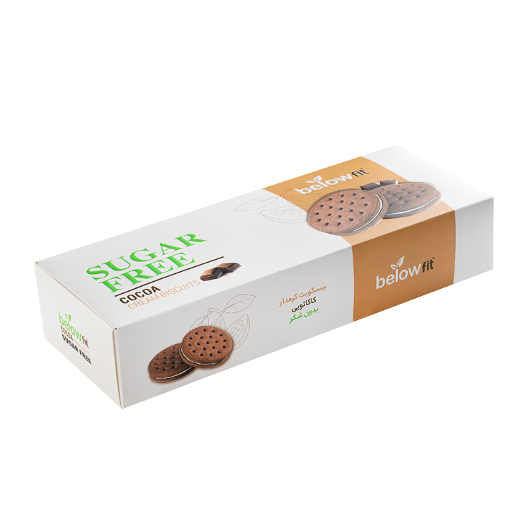 بیسکویت کرمدار کاکائویی بدون شکر بیلو وزن 450 گرم