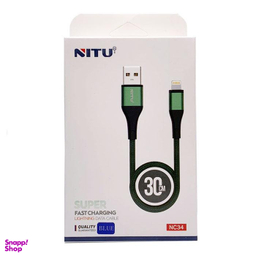 کابل شارژ USB به Lightning نیتو مدل NITU NC34 طول 30 سانتی‌ متر