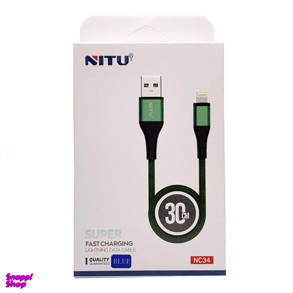 کابل شارژ USB به Lightning نیتو مدل NITU NC34 طول 30 سانتی متر