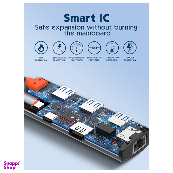 هاب 6 پورت Type-C الدینیو مدل DS-16H