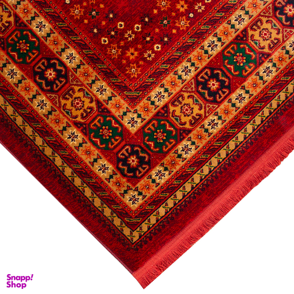 فرش ماشینی بزرگمهر طرح بلوچی لاکی 700 شانه کد 78105 رنگ شرابی