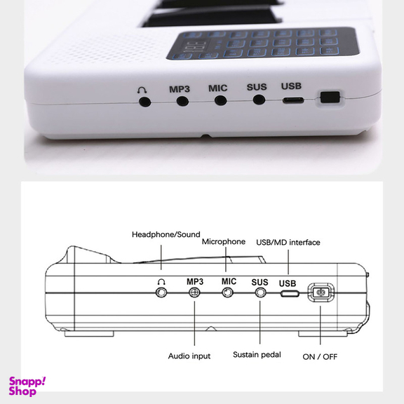 پیانو دیجیتال مدل Foldable 88 Keys Pro Edition