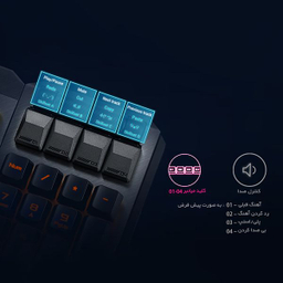 کیبورد بی سیم مخصوص بازی ایسوس مدل ROG Claymore II Aura RGB