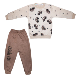 ست بلوز و شلوار راحتی پسرانه چیندکا مدل ماشین کد 1003