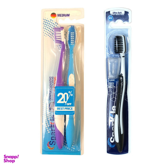 مسواک اسپارکل مدل S5 با برس خیلی نرم به همراه مسواک اسپارکل مدل S9+ با برس متوسط بسته 2 عددی