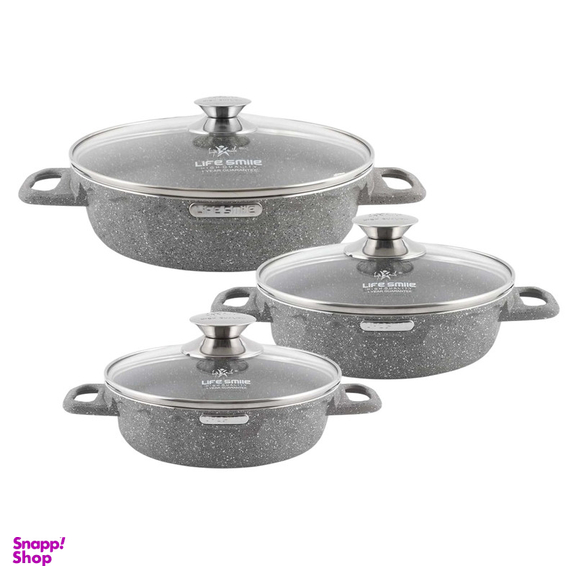 سرویس تابه 6 پارچه لایف اسمایل مدل LIFEP7STSHR-6-2