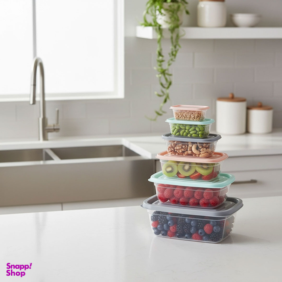 ظرف نگهدارنده نورینو مدل کاج مجموعه 6 عددی