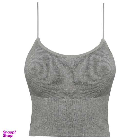 ست نیم تنه و شورت ورزشی زنانه ماییلدا مدل سیملس کد 4965 رنگ طوسی