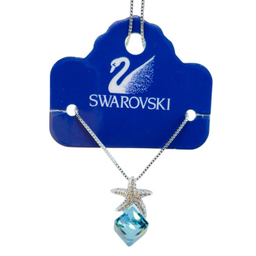 نیم ست زیور زنانه سواروسکی کد 0233 رنگ آبی