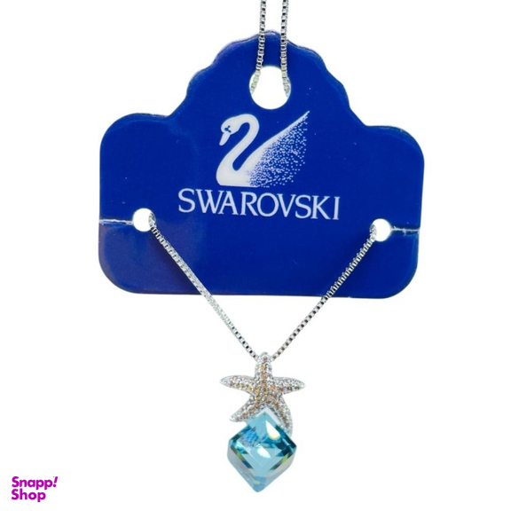 نیم ست زیور زنانه سواروسکی کد 0233 رنگ آبی