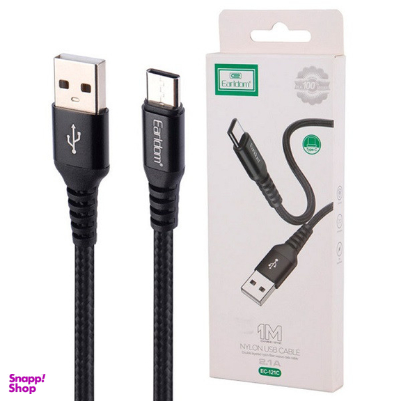کابل شارژ USB به Type-C ارلدام مدل EC-121C 2.1A طول 1 متر