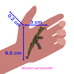 آویز گردنبند طرح اسلحه کلاش کد RCC-12