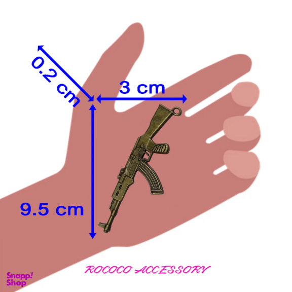 آویز گردنبند طرح اسلحه کلاش کد RCC-12