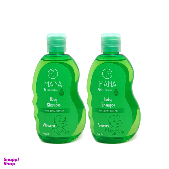 شامپو بچه مانا مدل عصاره آلوئه ورا حجم 200 میلی لیتر مجموعه 2 عددی