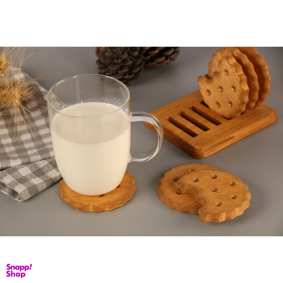 زیرلیوانی مدل بیسکویت گرد