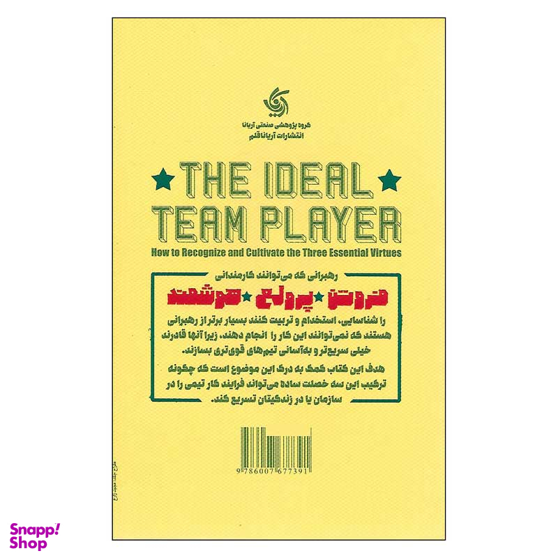 کتاب بازیکن تیمی ایدئال اثر پاتریک لنچونی انتشارات آریانا قلم