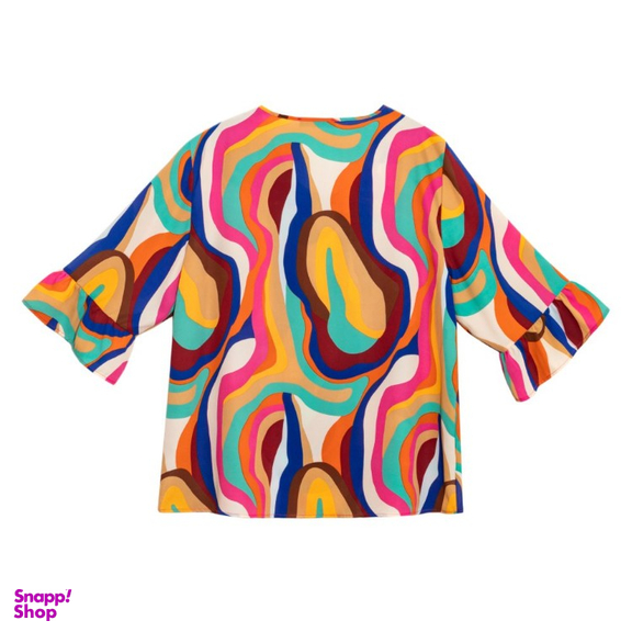 بلوز آستین سه ربع زنانه برنس مدل 40108 رنگ صورتی