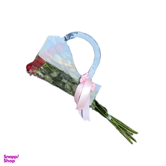 دسته گل پلکسی رز رنگ آبی تعداد 10 شاخه