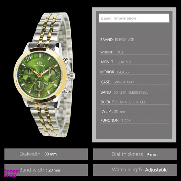 ساعت مچی عقربه ای کوارتز زنانه الگانس مدل EZDOSJ5098