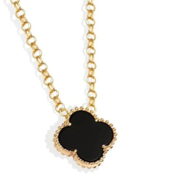 گردنبند طلا 18 عیار مدل ونکلیف مشکی کد A24