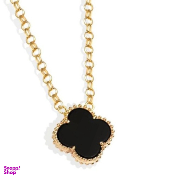 گردنبند طلا 18 عیار مدل ونکلیف مشکی کد A24